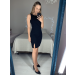 Vestido social confeccionado em Crepe Com Elastano.